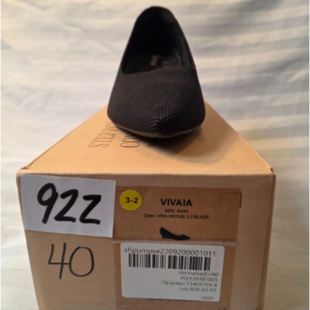 VIVAIA Aria Wedge 2.0 Black Knit Pointed Toe Pumps EU 40 US 9 - Picture 7 of 16